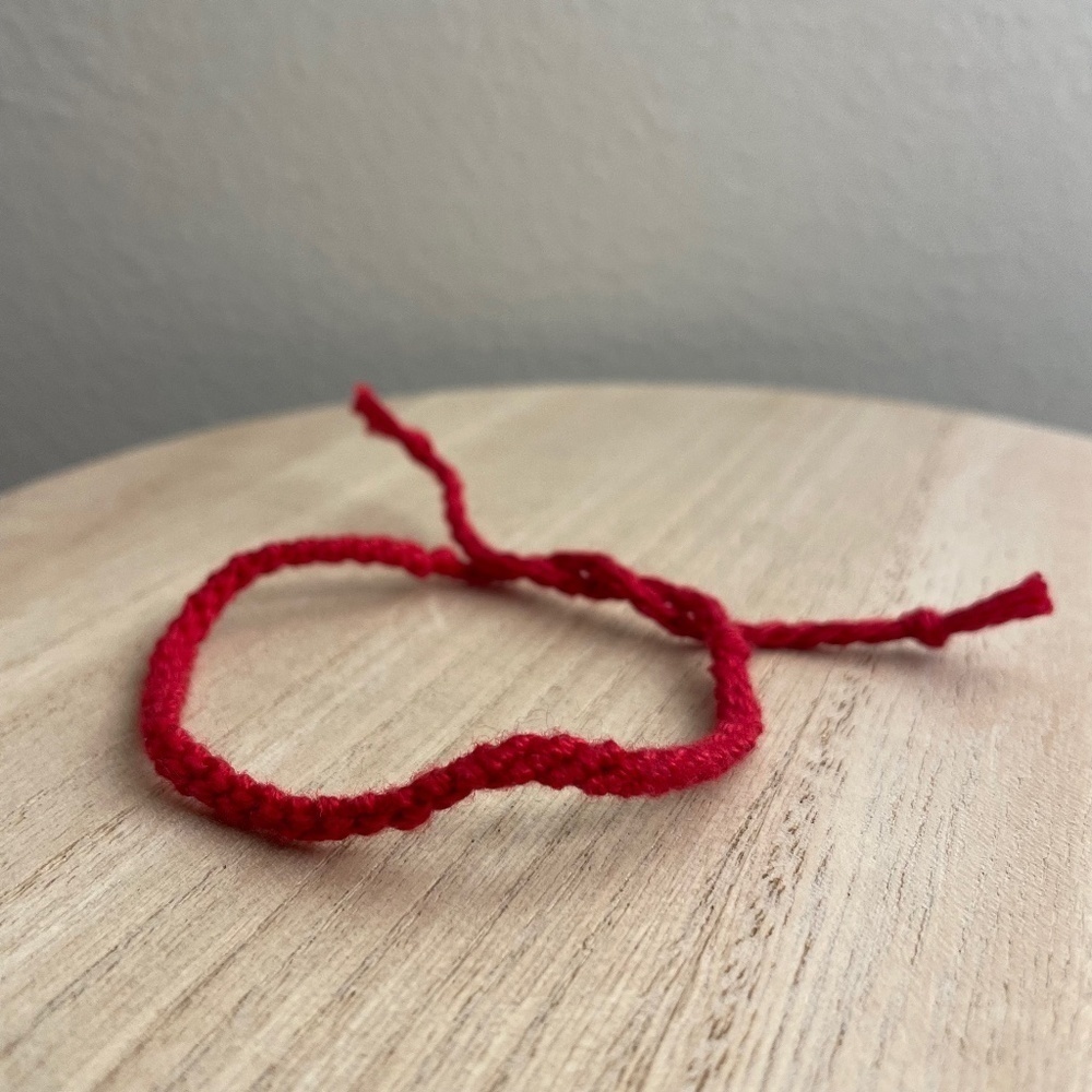 Deep Red Woven Bracelet